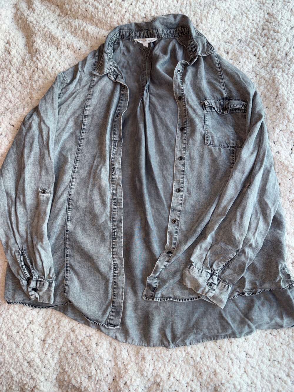 Jane and Delancey Gray Denim Button-Up Shirt